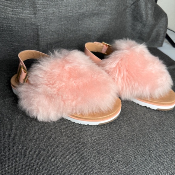 UGG Women's Holly Sunset Fluffy Sandals Size 8.5 - Picture 2 of 16